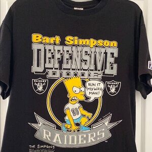 Vintage 90s Bart Simpson Defensive Dude Raider T-shirt